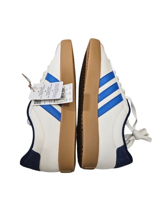 adidas White Sneakers with Royal Blue Stripes VL Court 3.0 Mens NEW main image 6
